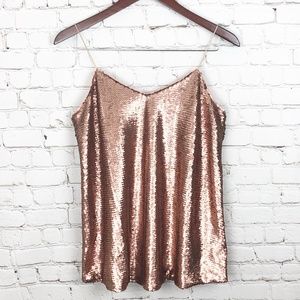 ASOS | Rose Gold Sequin Spaghetti Strap Cami | 4